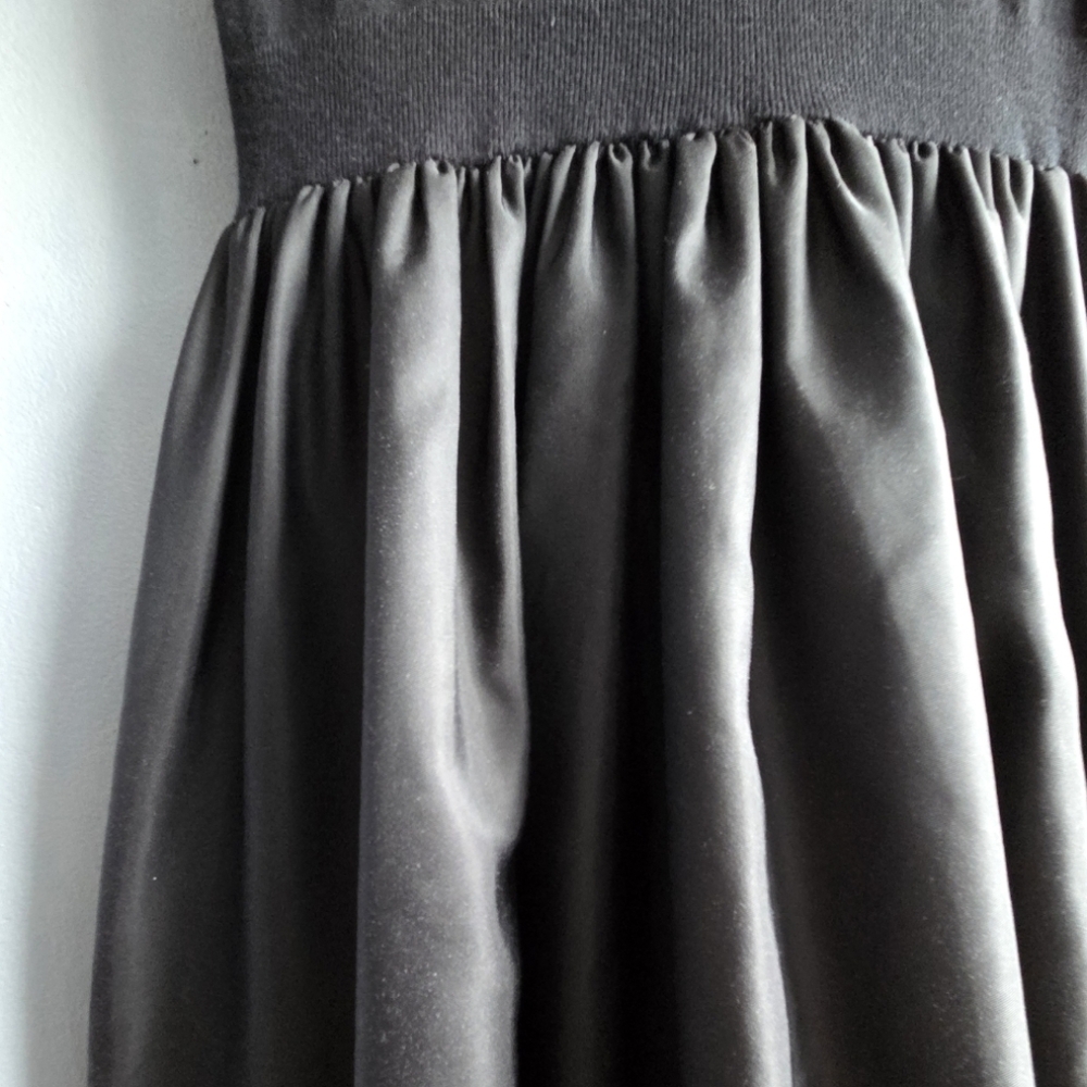 PRADA WOOL RE-NYLON BLACK FIT AND FLARE, MINI DRESS, SIZE ITALY 40 - Picture 12 of 16